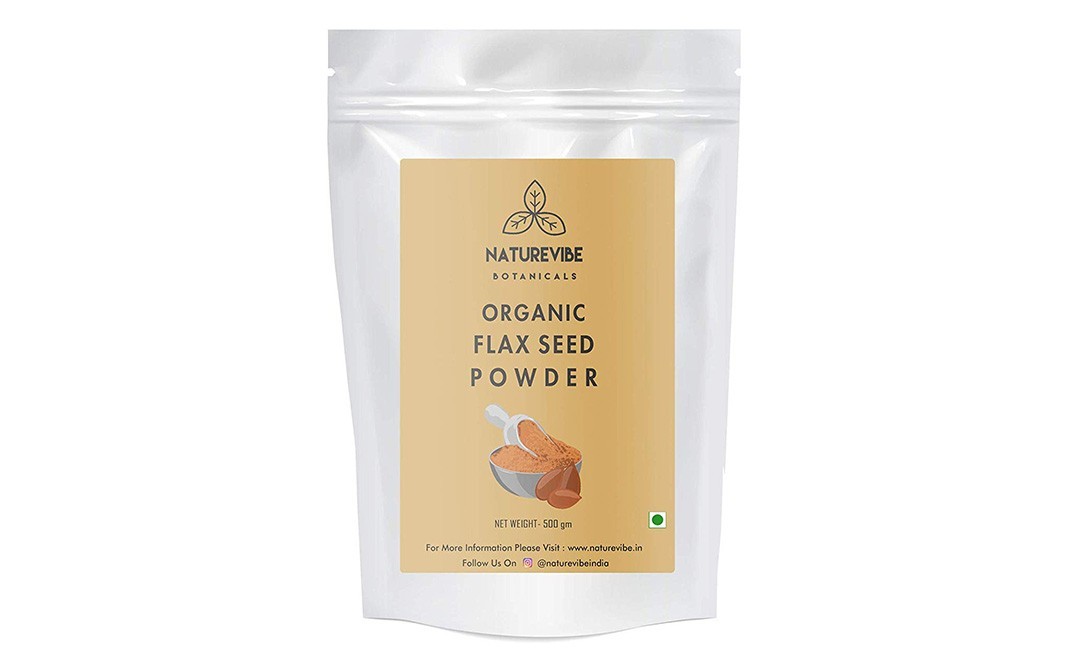 Naturevibe Botanicals Organic Flax Seed Powder   Pack  500 grams